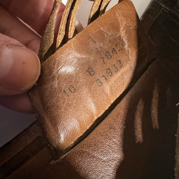 Frye Brown Braided Leather Toe-Loop Sandals - Picture 5 of 11